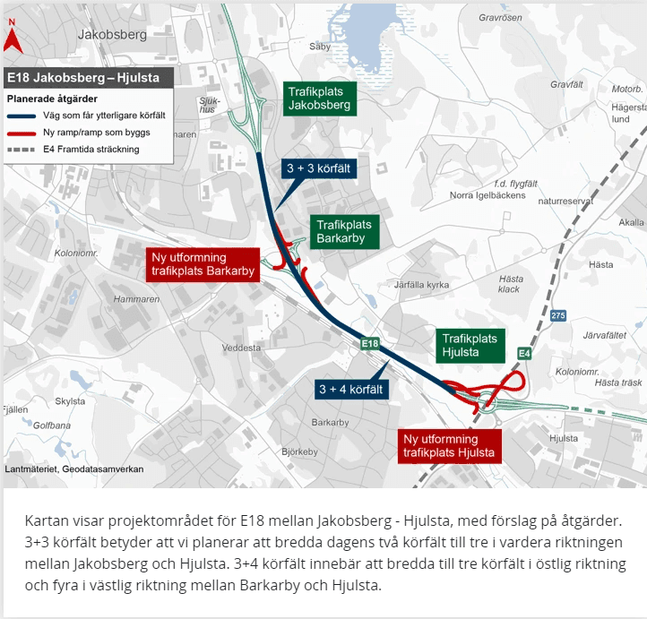 Översiktlig illustration över planerade åtgärder