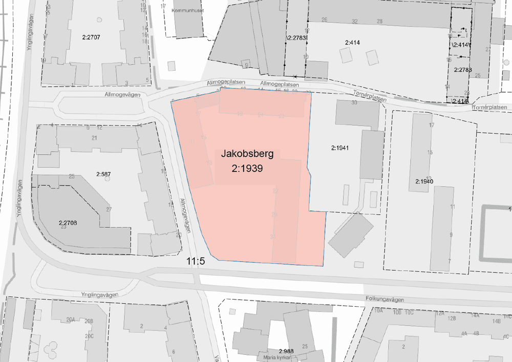 Redovisning av fastigheter som berör planområdet